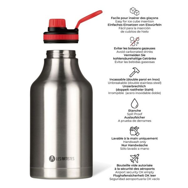Bouteille isotherme XL Stainless Steel 2000ml