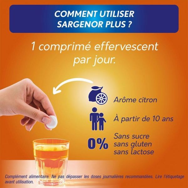 Sargenor Plus comprimes effervescents - 14 comprimes