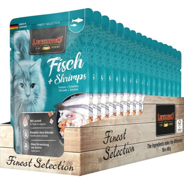 Leonardo Poisson + Crevettes - Chat adulte 1,36 kg