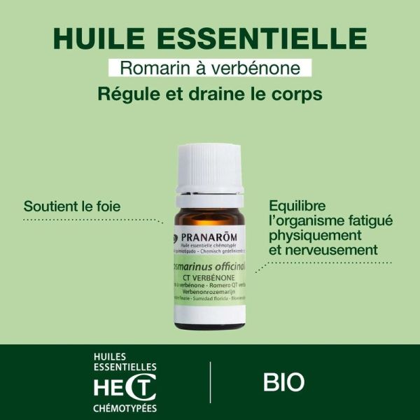 Huile Essentielle de Romarin à verbénone - Bio - 5 ml