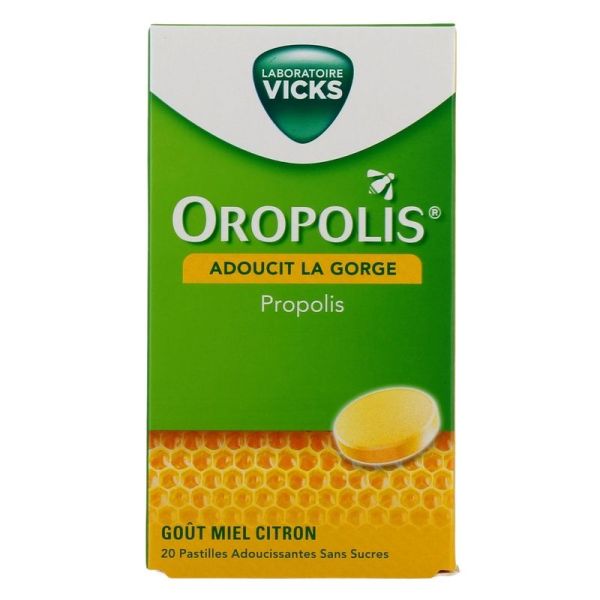 Oropolis Pastilles Adoucissantes Miel Citron - 20 pastilles