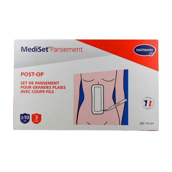Mediset Pansement Post-Op Moyennes Plaies - 3 soins