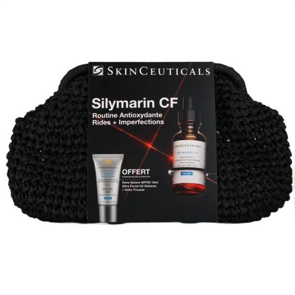 Trousse Routine Rides & Imperfections - Sérum Silymarin CF Antioxydant 30 ml, Crème Solaire SPF50 Visage Offerte 15 ml