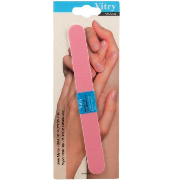 Lime à Ongles Mylar Rose Pâle - Grains Moyens #180