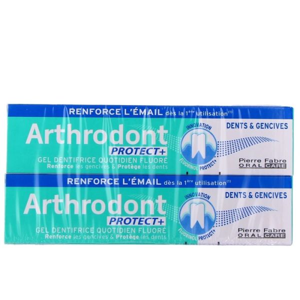Arthrodont Protect+ Gel Dentifrice Quotidien Fluoré - 2 x 75 ml