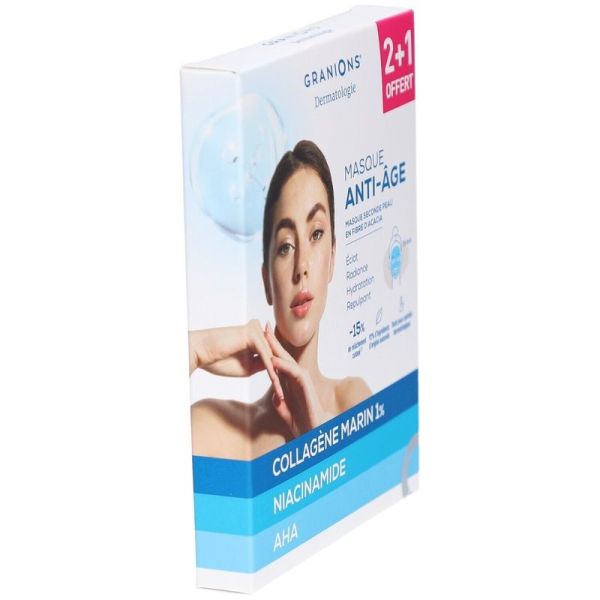 Masque Anti-Âge Seconde Peau - 2 x 22 ml + 1 masque offert