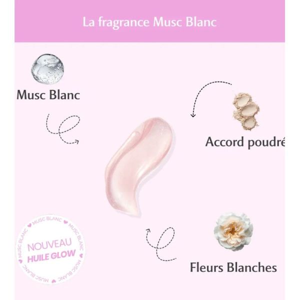 Huile Glow Pailletée - Musc Blanc - 100 ml