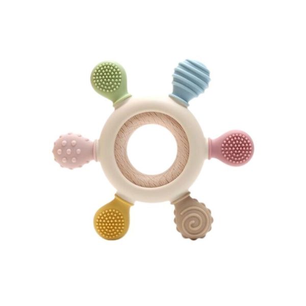 Anneau de dentition Gouvernail + Hêtre - Beige - 1 unité
