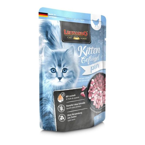 Leonardo Sachet Fraîcheur Kitten Volaille - Chaton 85 g