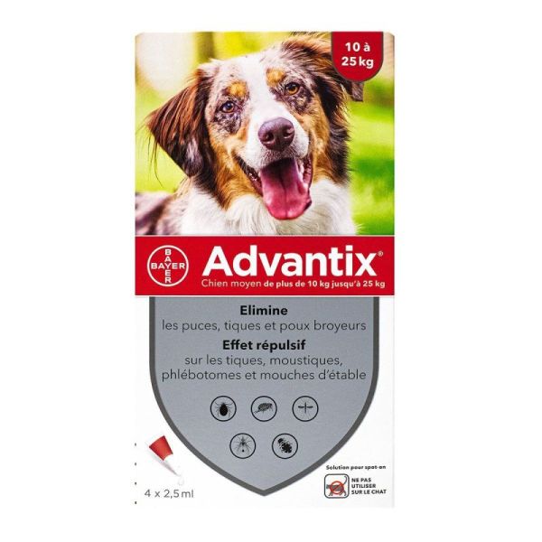 Advantix Moy Chien Pipet 2,5Mlx4
