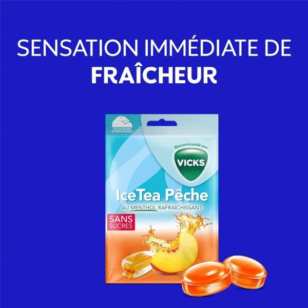 Bonbons Ice Tea Pêche Menthol Sans Sucres - 72 g