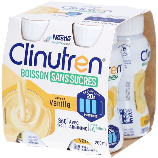 Boisson sans sucres Vanille - 4 x 200 ml