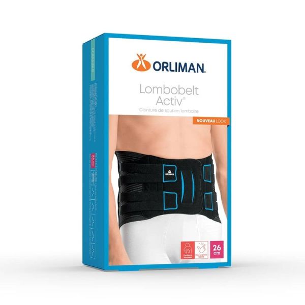 Orliman LOMBOBELT ACTIV Ceinture lombaire - Hauteur 21 cm, Taille 2