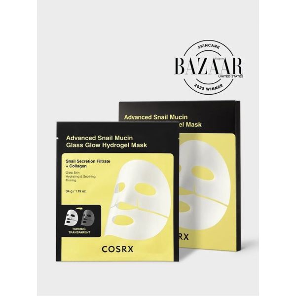 Advanced Snail Mucin Glass Glow Hydrogel Mask - 3 masques