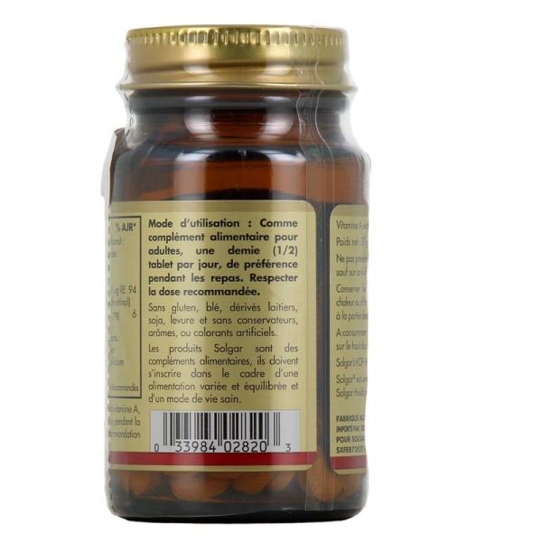 Vitamine A - 100 comprimés