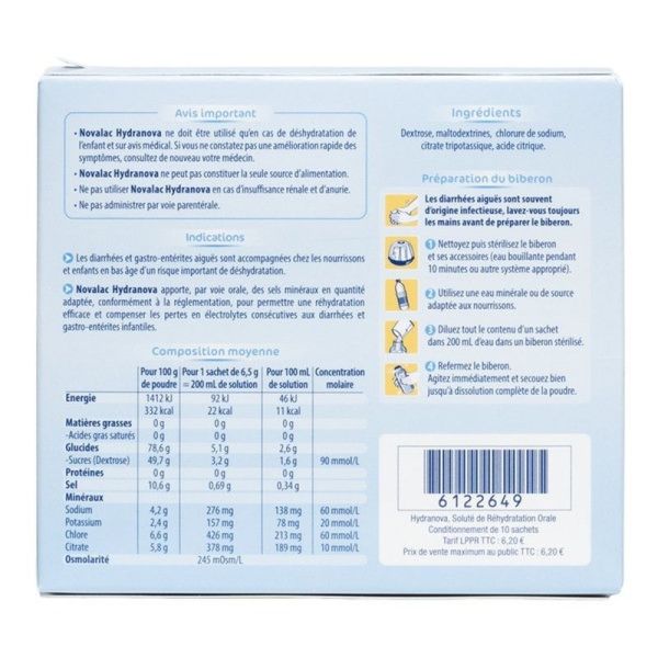 Novalac Hydranova Poudre 10 Sach