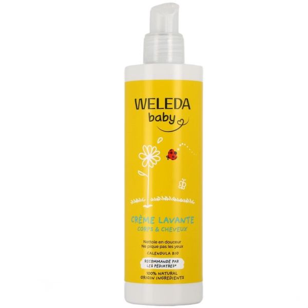 Crème Lavante Bio Corps & Cheveux Bébé Calendula - 200 ml