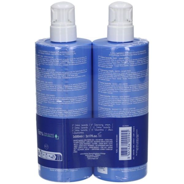1ère Crème Lavante Bébé - 2 x 500 ml