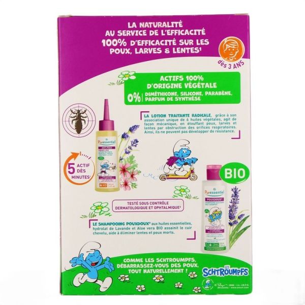 Traitement Complet Anti-Poux - Les Schtroumpfs édition limitée - Lotion 100 ml + Shampooing 200 ml