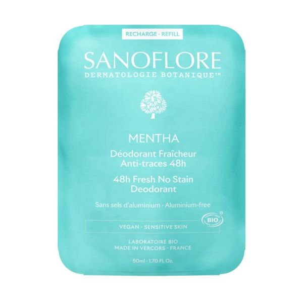Recharge Déodorant Mentha Roll-On 48h - 50 ml