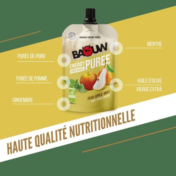 Energy Purees Pear - Apple - Mint - 90 g
