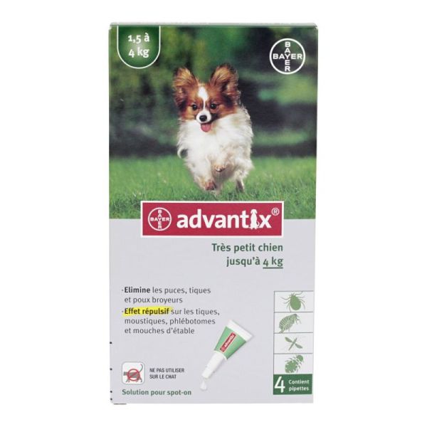 Advantix Tres Petit Chien Pipet 0,4Mlx4Zz