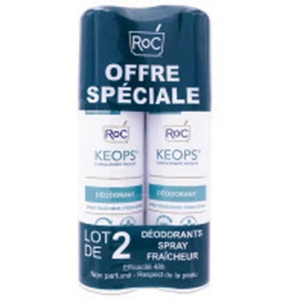 Déodorant Spray Fraîcheur Sans Parfum 48h Keops - 2 x 100 ml