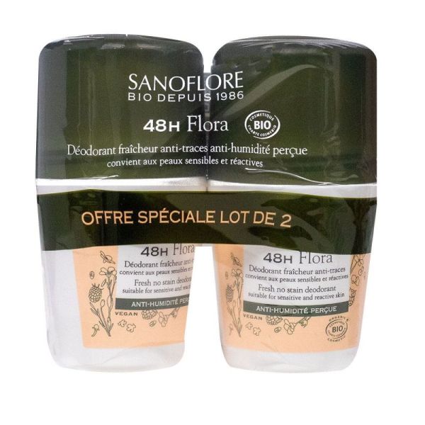 Sanoflore Deo Bille 48H Flora 2X50Ml