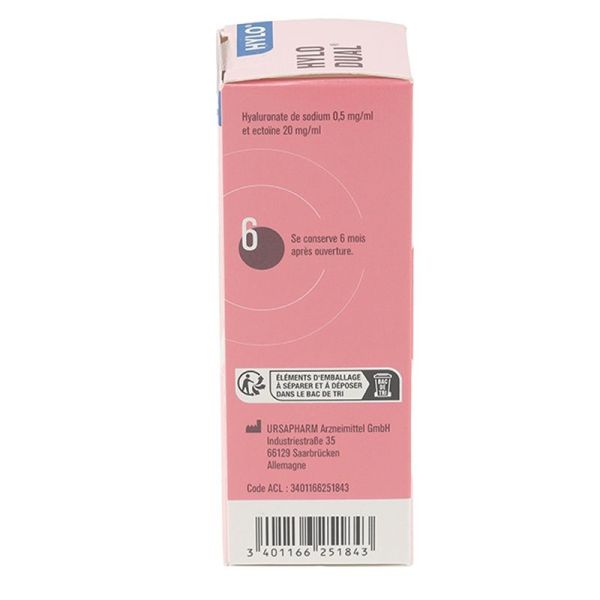 Hylo Dual Collyre Hydratant à l'Ectoïne - 10 ml