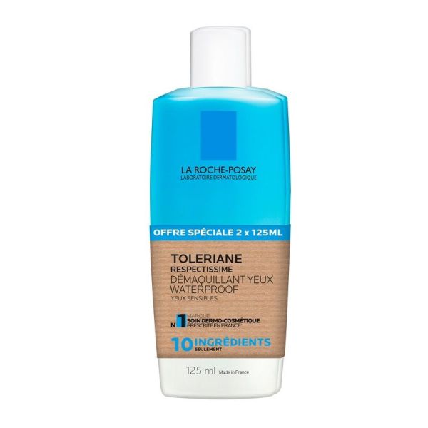 Respectissime Démaquillant Yeux Waterproof Toleriane - 2 x 125 ml