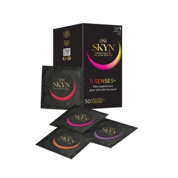 Préservatifs 5 senses+ Skyn - 5 préservatifs