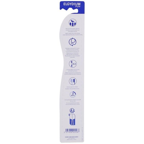 Style Recharge pour Brosse à Dents Électrique Médium - 2 brossettes