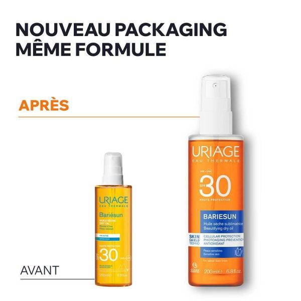 Huile Sèche Sublimatrice SPF30 Bariesun - 200 ml