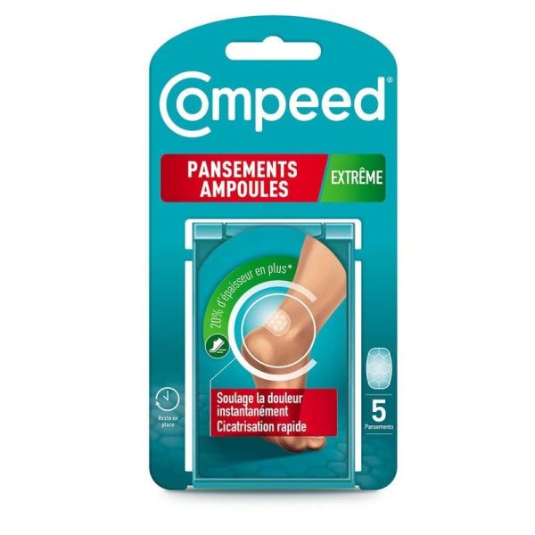 Pansements Ampoules Extrême Moyen Format - 5 pansements, 4,2 cm x 6,8 cm