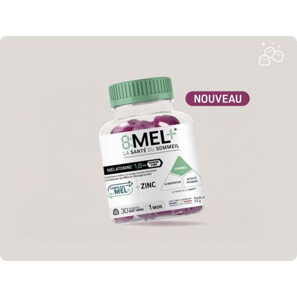 8Mel+ Mélatonine 1,8 mg - 30 gommes