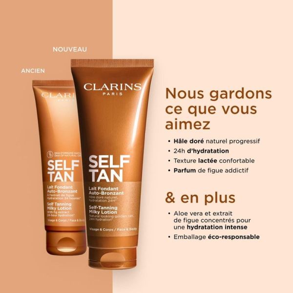 Lait Fondant Auto-bronzant Visage & Corps - 125 ml