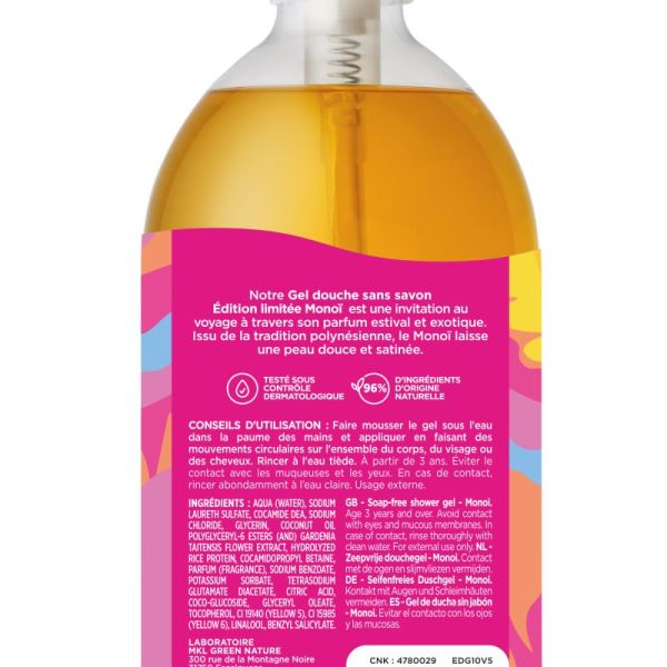 Mkl Gel Douche 1L Monoi Ed Limitee
