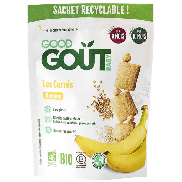 Good Gout Biscuits Carre Banane 50G