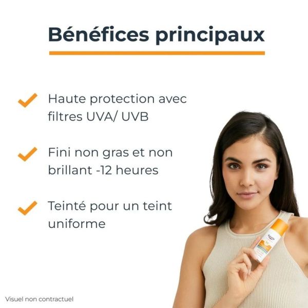Gel-Crème Toucher Sec Teinté SPF 50+ SUN OIL CONTROL - 50 ml