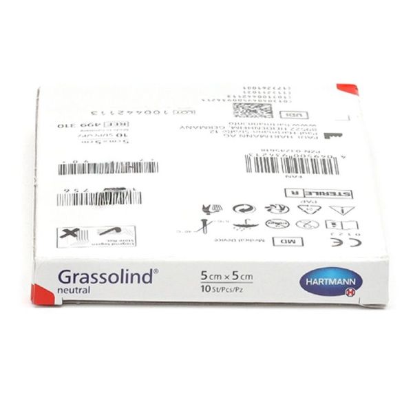 Grassolind Neutral - 5 cm x 5 cm - 10 compresses