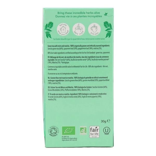Thé Matcha Menthe Fraîcheur Bio - 20 sachets