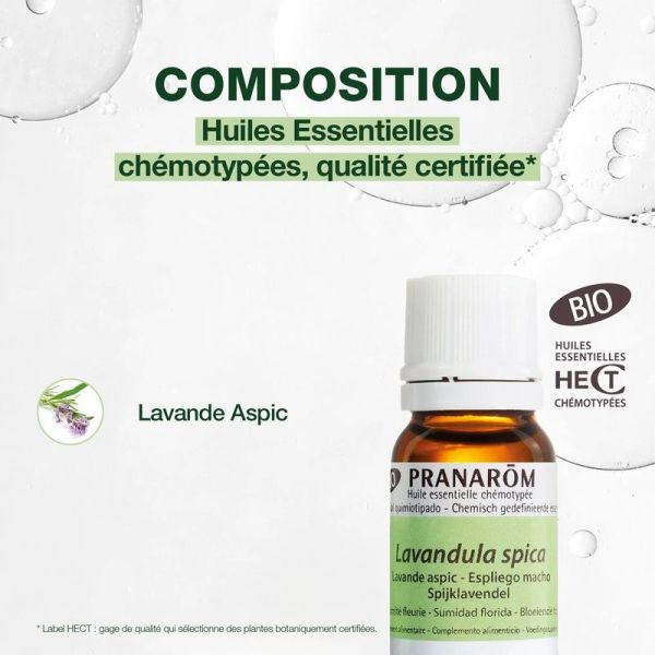 Huile Essentielle de Lavande aspic - Bio - 10 ml