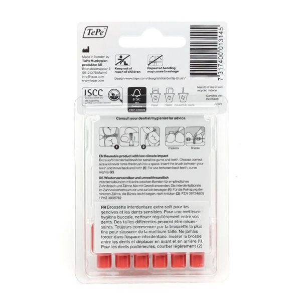 Brossettes Interdentaires Extra-Souples 0,45 mm - 6 brossettes