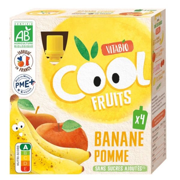 Cool Fruits - Compote a boire pomme banane - 90 g