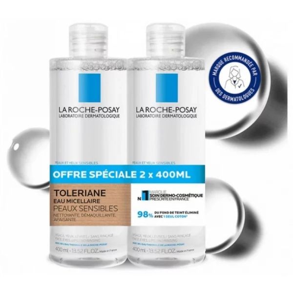 Toleriane Eau Micellaire Peaux Sensibles - 2 x 400 ml