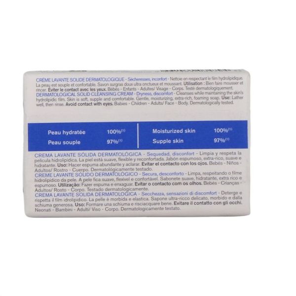 Crème Lavante Solide Dermatologique - Visage et Corps - Tous Types de Peaux - 125 g