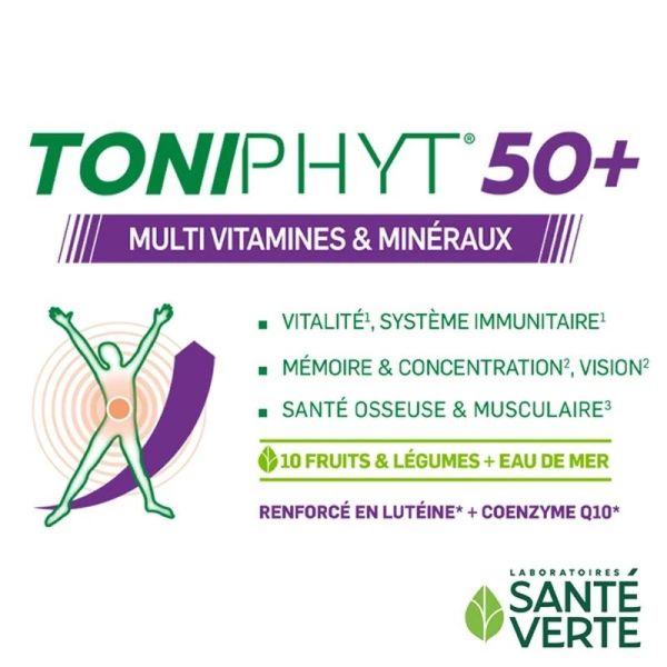Toniphyt 50+ Multivitamines et Minéraux - 30 comprimés
