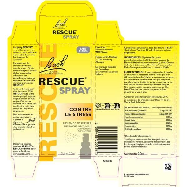 Spray jour contre le stress - Sans alcool - 20 ml