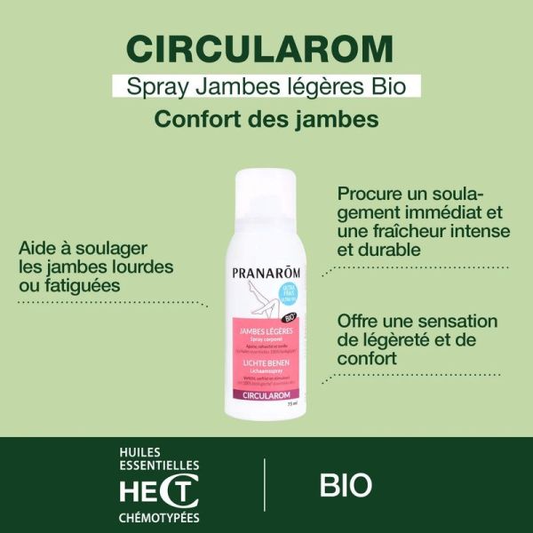 Spray corporel - Jambes legeres - Bio - 75 ml