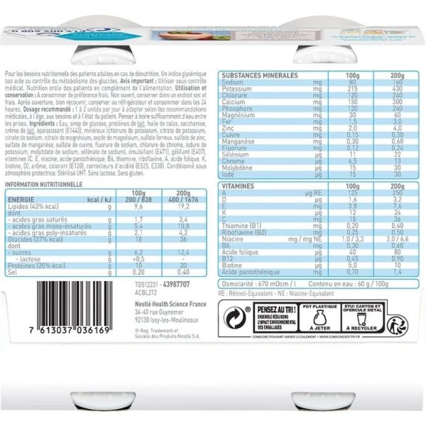 Dessert HP/HC+ Saveur Fraise - 4 x 200 g